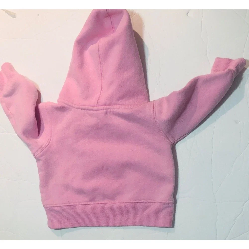 Nike Baby Girl Kids Hoodie Pullover Jacket Pink Sz 12 Months - Picture 8 of 8
